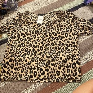 Brand new cute leopard blouse